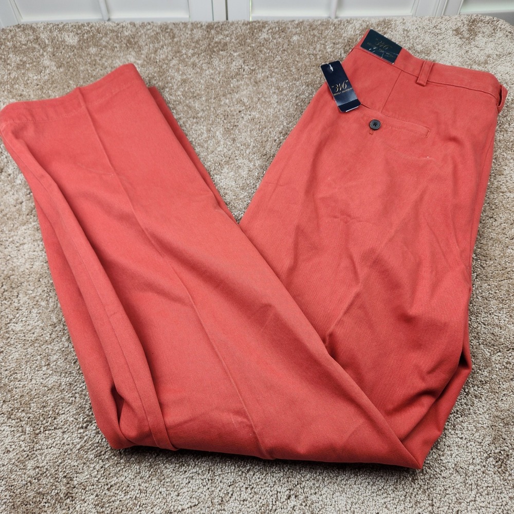 Brooks Brothers 346 Mens Red Cotton Chino Pants 36W 34L NWT